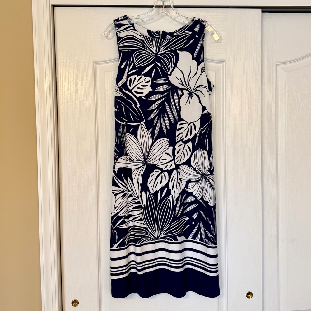 Tommy Bahama Navy Blue Mahana Beach Sheath Dress Size M NWT